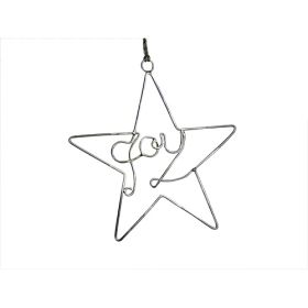 Recycled Wire Joy Star Ornament