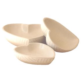 White Soapstone Heart Dish (size: large)