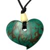 Tagua Nut Red Raindrop Pendant