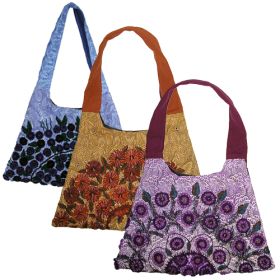 Trapezoid Rococo Handbag (Color: Blue)