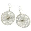 Silver Interwoven Wire Earrings