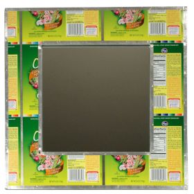 Recycled Metal Square Mirror - On Sale 37% Off (Design: Canola Oil)