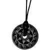 Coal Pendant w/ Sun Etchings