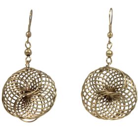 Bronze Interwoven Wire Earrings (size: small)
