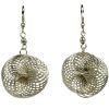 Silver Interwoven Wire Earrings