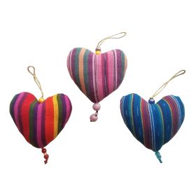 Handwoven Heart Ornament (Color: Blue)