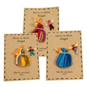 Worry & Angel In Bag (Quantity: Package of 12 Worry Doll Angels)