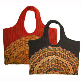 Overdyed Huipil Handbag (Color: Red)