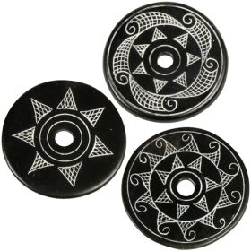 Coal Pendant with Muisca Design #8 (Style: Sun 2)
